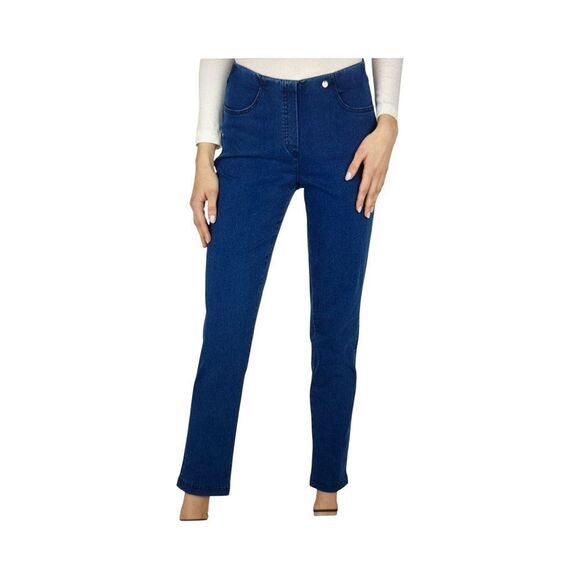 Robell Bella Jeans in Deep Cobalt Blue. - Picture 1 of 11